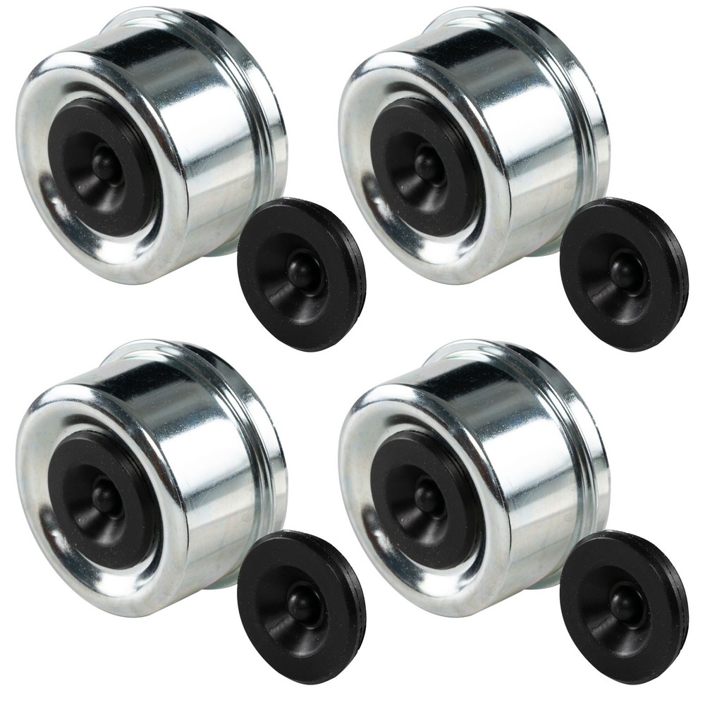 4Pcs 2.44" Trailer Bearing Dust Cap, Bearing Buddy Caps, Trailer Axle Grease Cap