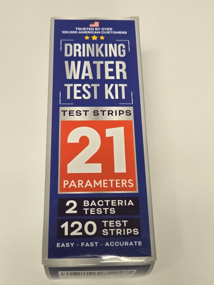 Drinking Water Test Kit 21 Parameters 120 Test Strips + Bacteria Tests exp 05/26