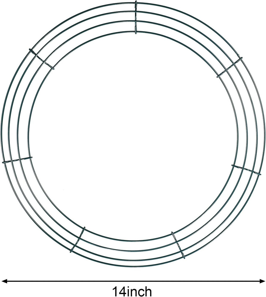 2 Pack Wreath Wire Frame Metal Wire Wreath Base Making Rings round Forms for Han