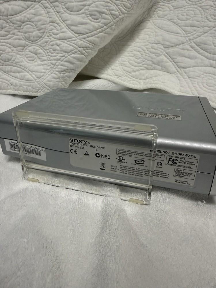 Sony DRX-800UL External Double Layer DVD RW Drive USB FireWire TESTED WORKING