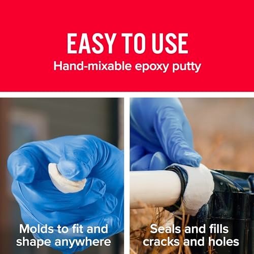Epoxy Putty Stick 2 Pack - Water Resistant, Fast Cure, Off-White Repair Solution