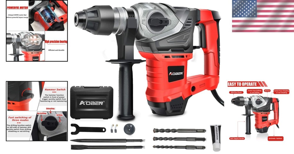Electric Hammer Drill with Safety Clutch