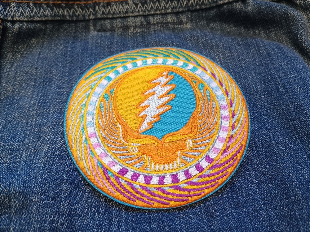Grateful Dead Sunburst 3.25 Inch Iron On Patch