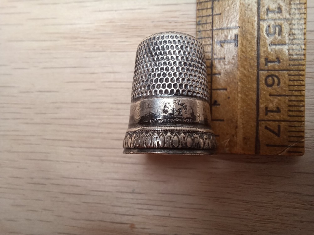 Vintage Sterling Silver Thimble #11 Priscilla Sewing Silver Thimble