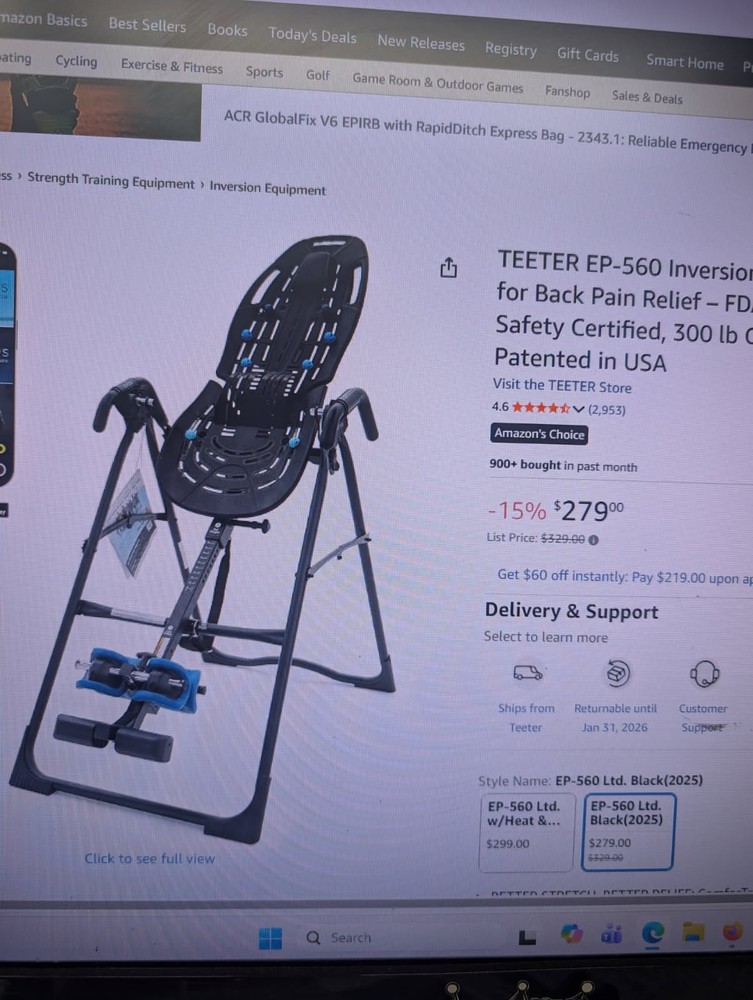 Teeter Hang UPS EP-560 Inversion Table USED
