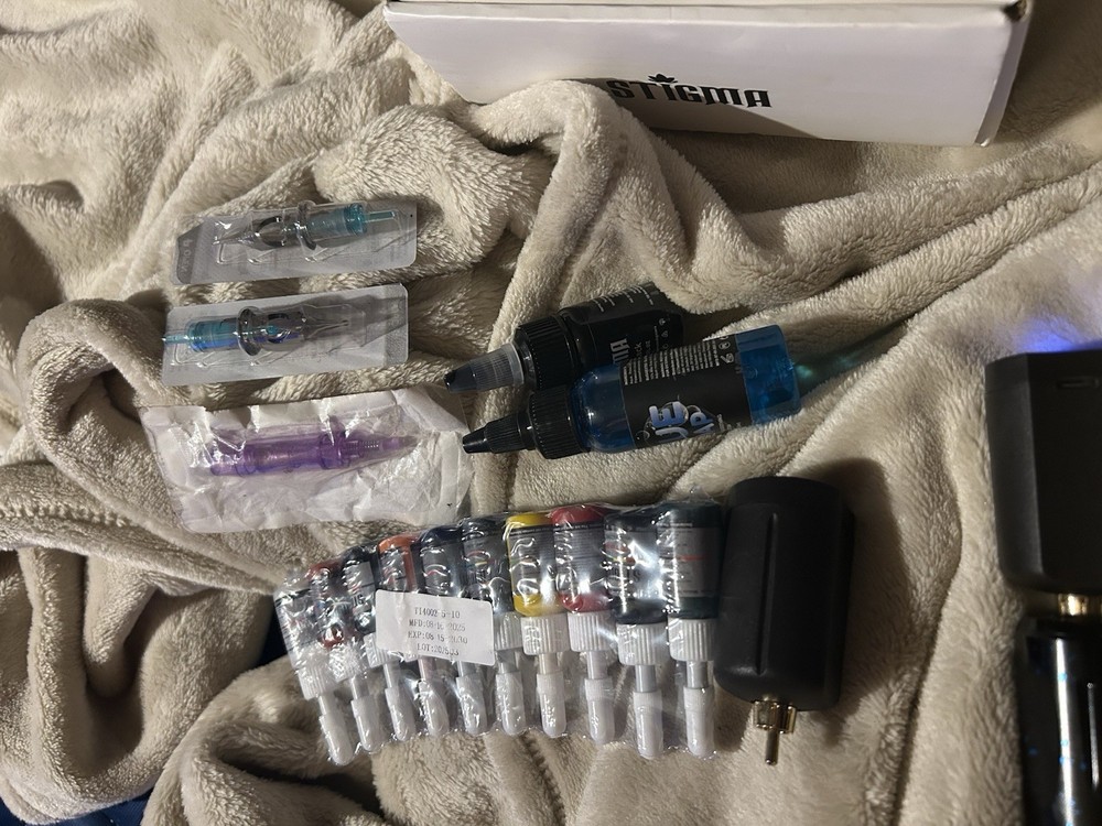 Stigma Tattoo Kit Machine Cartridge Ink Battery Accessories Multicolor