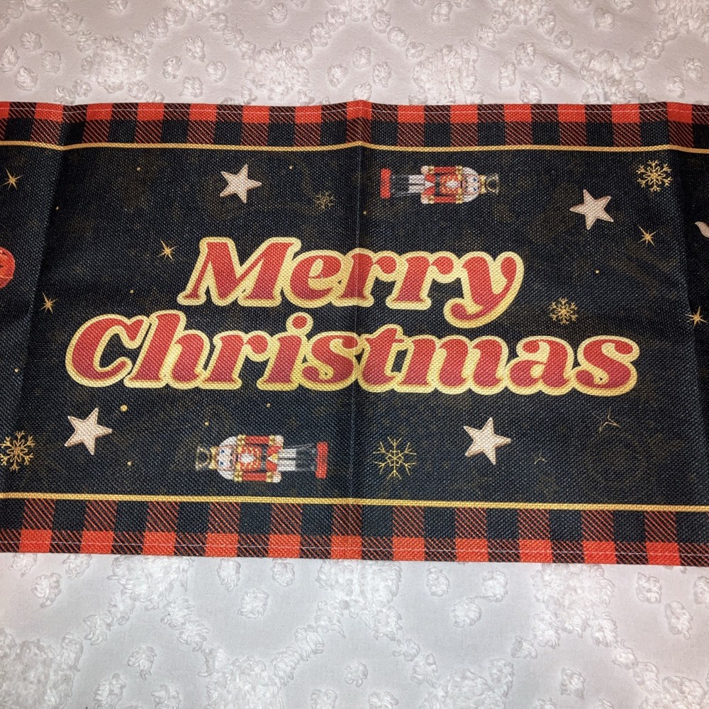 Christmas Runner with Nutcrackers, 13 x 71 in, Multicolor