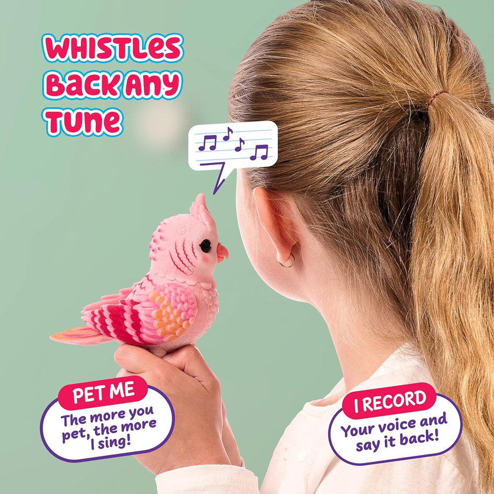 My Really Real Talking Bird Toy Rosie Interactive Voice Repeating 20 + Sounds Ca