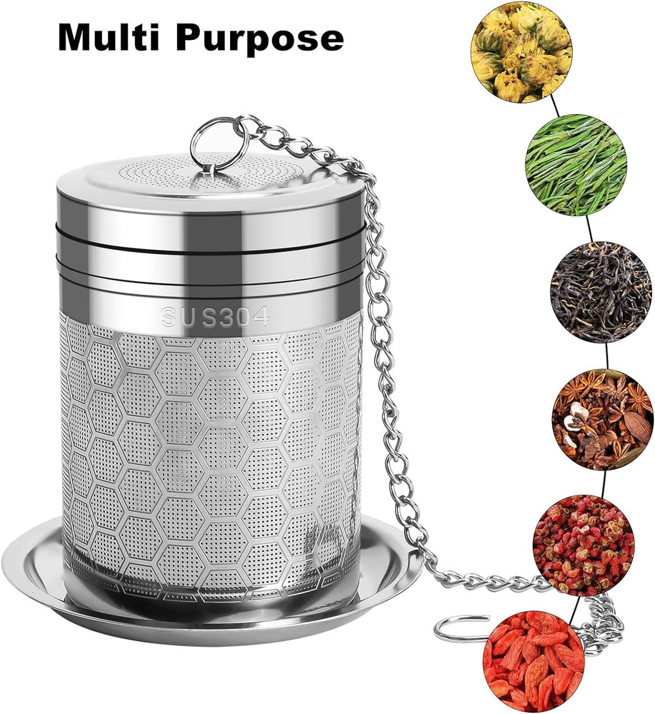 Large Tea Infusers for Loose Tea, Extra Fine Mesh Large Tea Strainer for Spice C