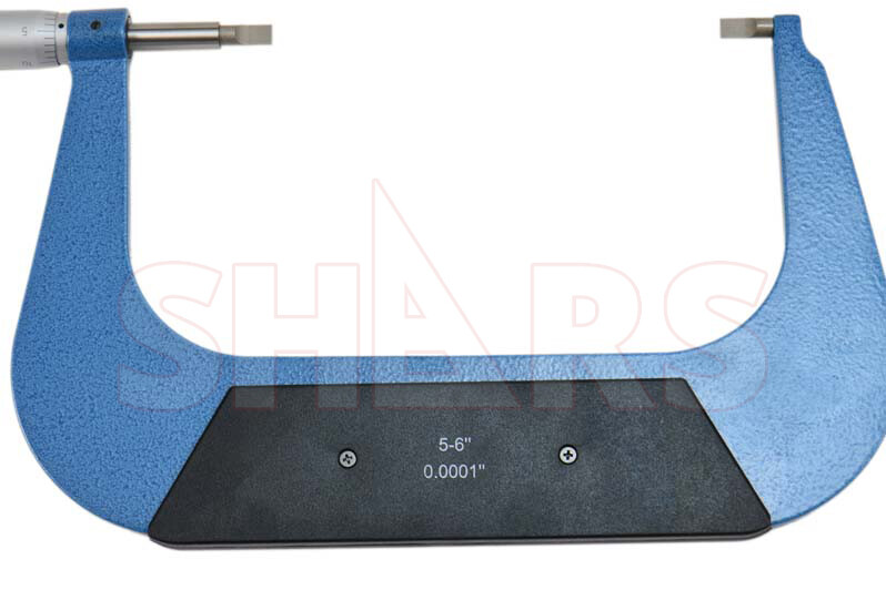 SHARS PRECISION 5-6 INCH BLADE OUTSIDE MICROMETER .0001" NEW #}