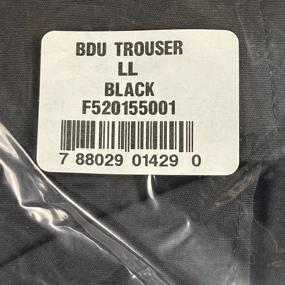 NEW BDU Propper Pants - Black - Large Long