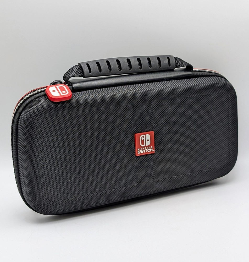 Nintendo SWITCH OEM Genuine Carrying Hard Shell Zip Case Black Red
