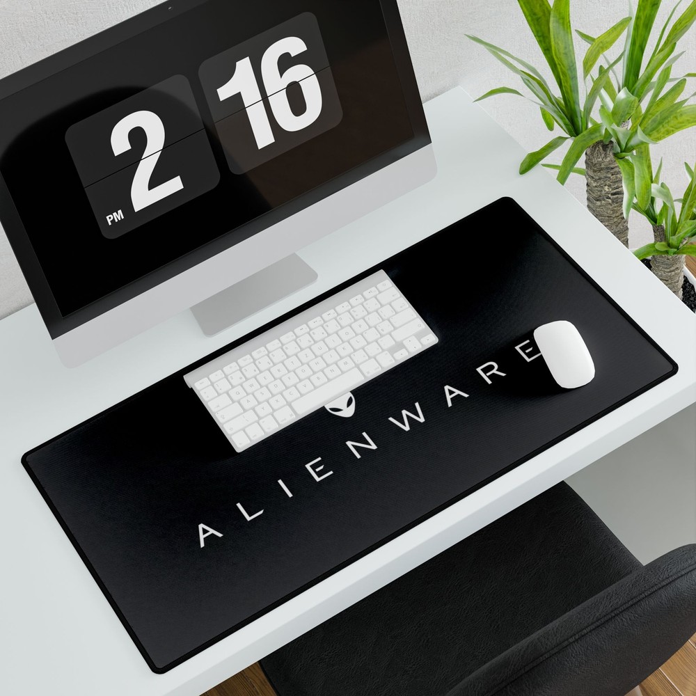 Alienware Logo, Themed Black Gaming Desk Mat Mousepad