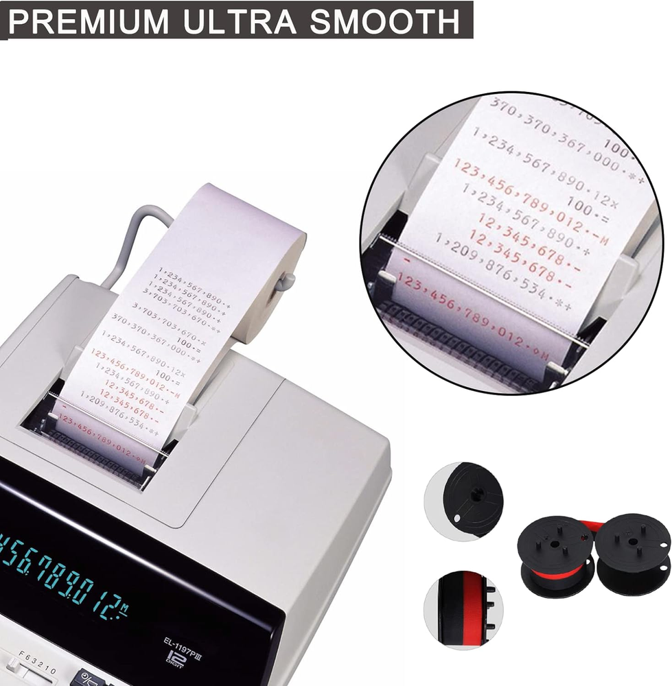 12 Pack Replacement Universal Twin Spool Calculator Ribbon Adding Machine Ribbon