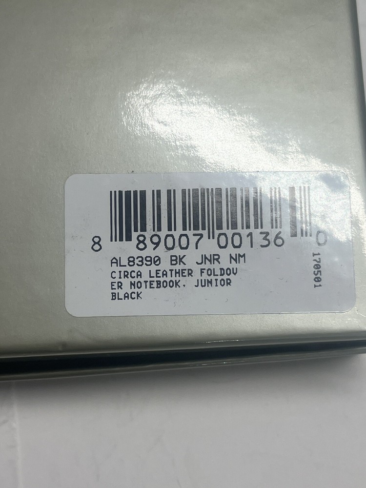 Levenger Circa Foldover Notebook Black Leather Size Junior New In Box