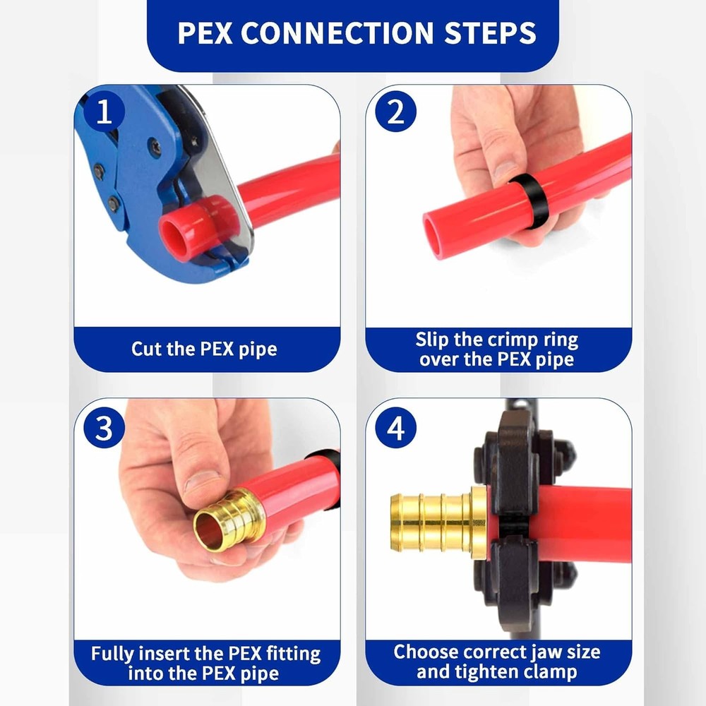 (10 Pack) Lidertik 3/4 PEX 3/4" x Thread Pack), Brass