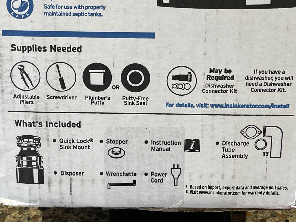 NEW! InSinkErator Badger 5XL Corded 1/2-HP Continuous Feed Garbage Disposal