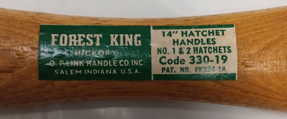 O.P. LINK Handle Co. 330-19 14" Replacement Hatchet Handle for #1 & #2 Hatchets