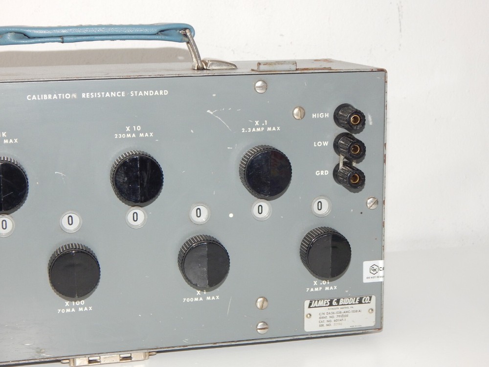 James G. Biddle Calibration Resistance Standard - 8 decade resistance box