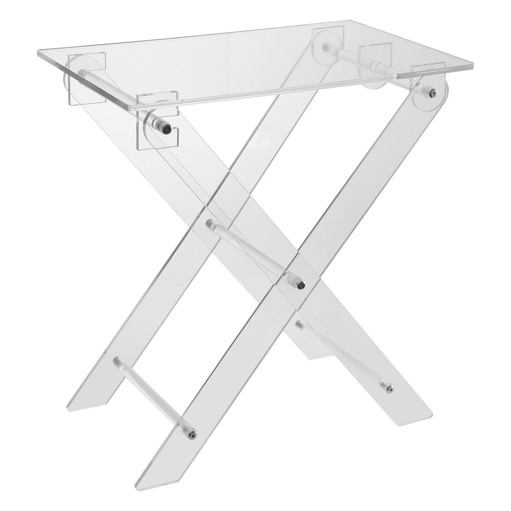 X-shaped Foldable Acrylic Computer Table Coffee Table For Living Room Bed Room