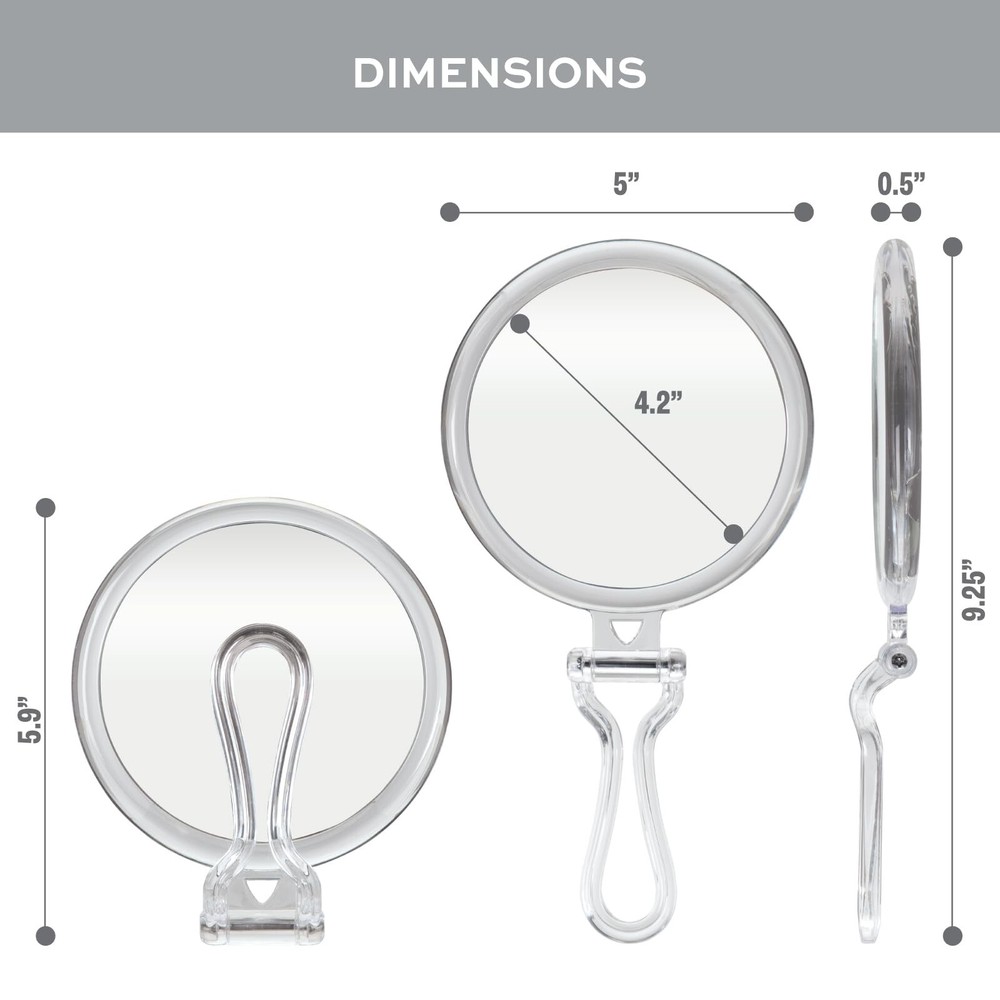 ForPro Professional Collection Expert 30X Magnifying Handheld Mirror, Double-...