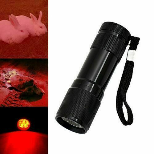670nm 9LED Deep Red Light Flashlight Against Deteriorating Eyesight Red Torch