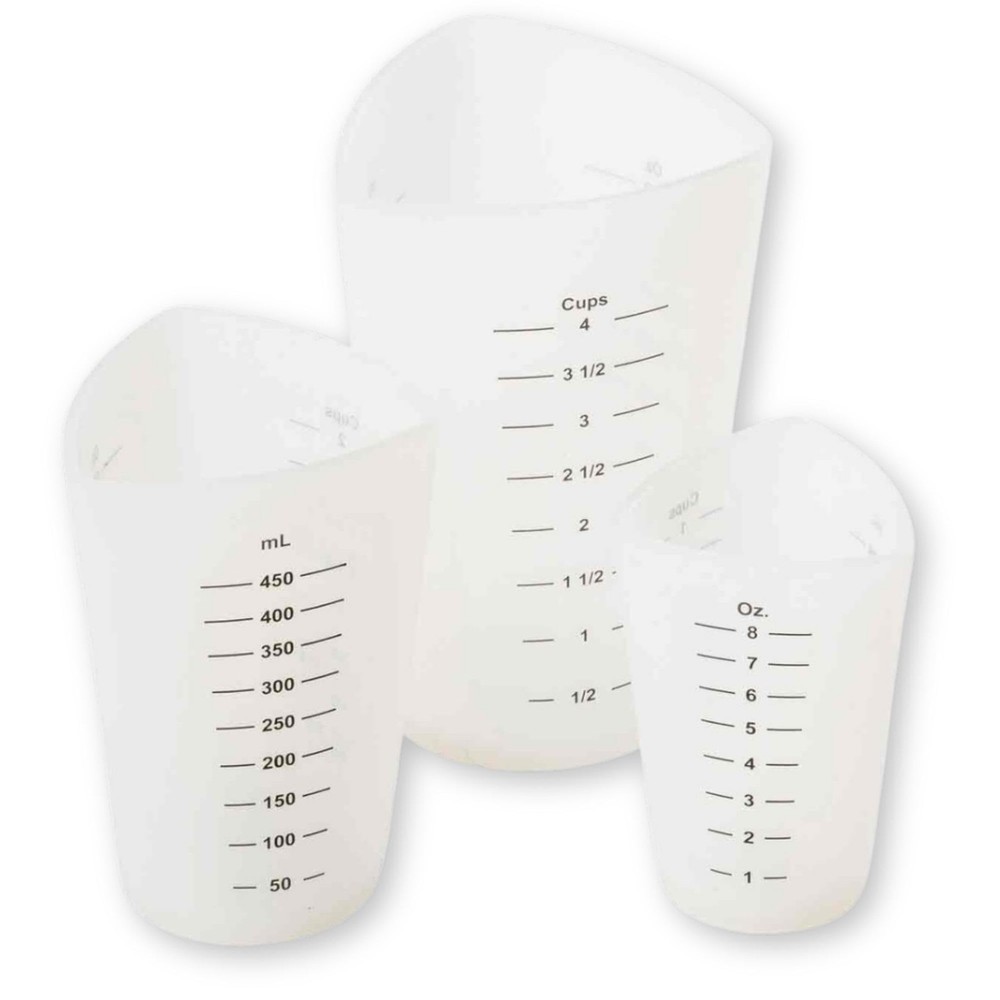 Tablecraft HSMC3 Measuring Cups, White,Measuring Cups & Spoons