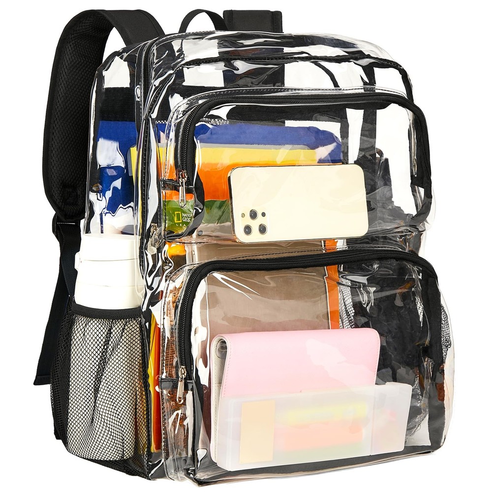 Clear Backpack Heavy Duty - Extra Large Clear Bookbag Transparent Backpacks S...