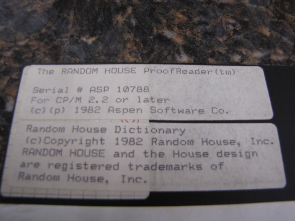 Vintage Proof Reader Software 8" Floppy Disk & Booklet for IBM - JD410