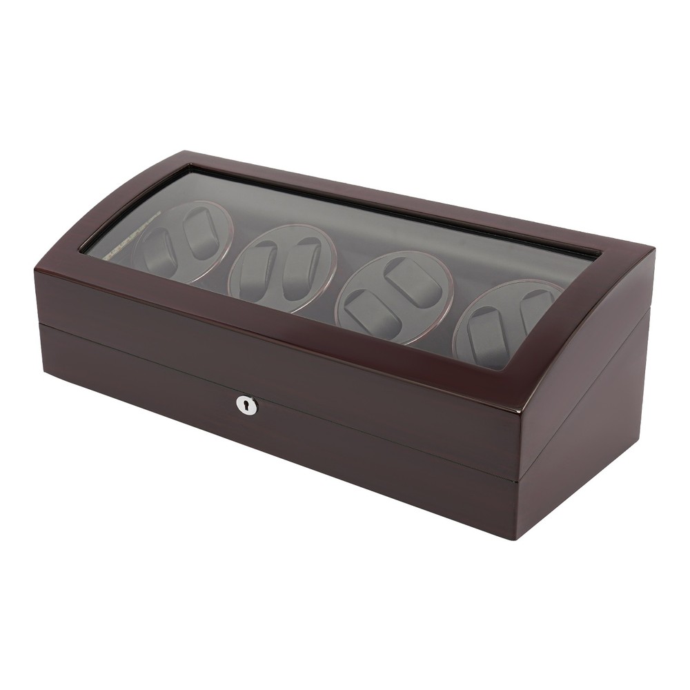 Black Automatic Watch Winder 8+9 Display Case Silent Watch Storage Box W 5 Modes