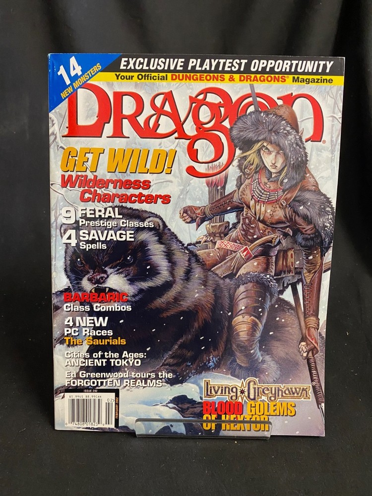 Dragon Magazine #292 (TSR, 2002, EX)