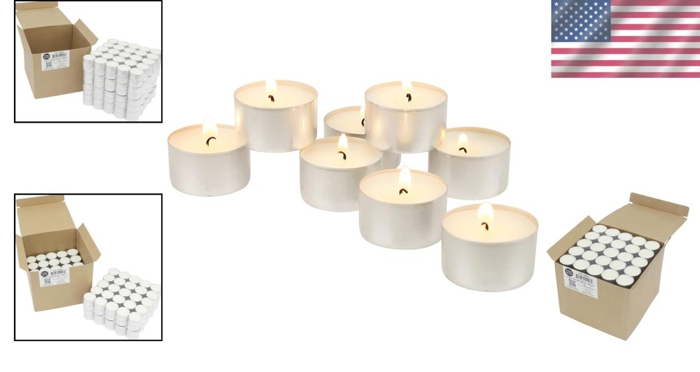 300 Pack Tea Light Candles - Unscented, 8 Hour Burn Time