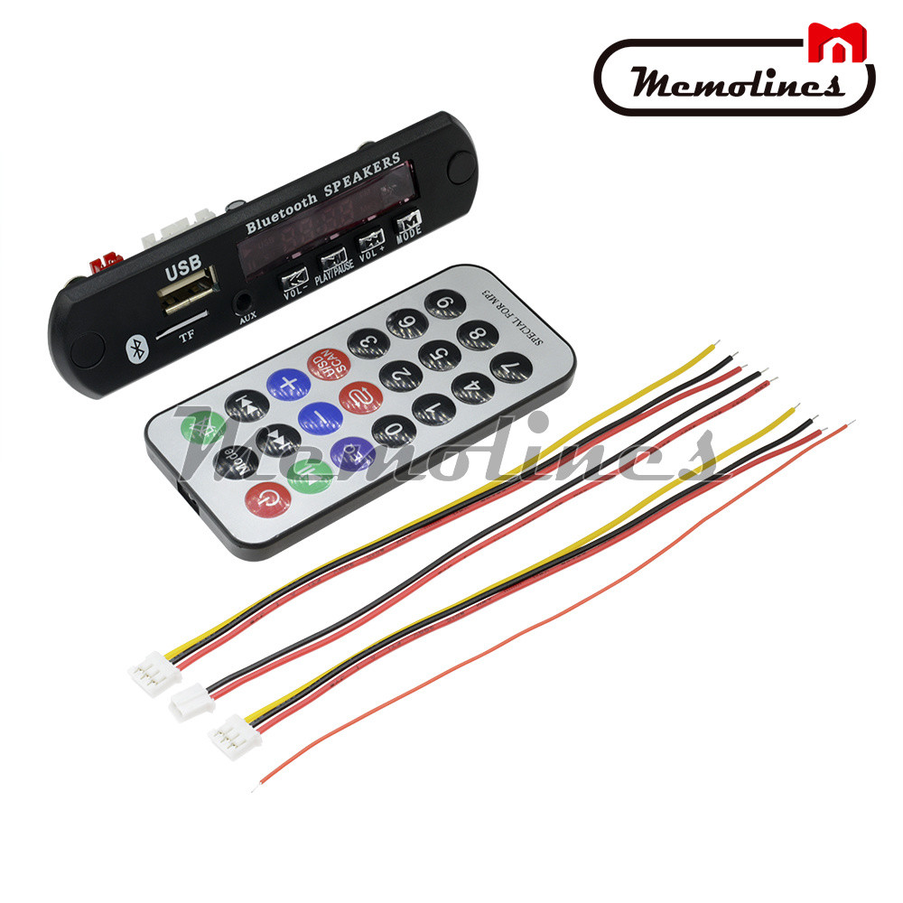 12V Bluetooth 4.1 MP3 Decoder Board USB TF Reader+Remote SD FM Radio for Car