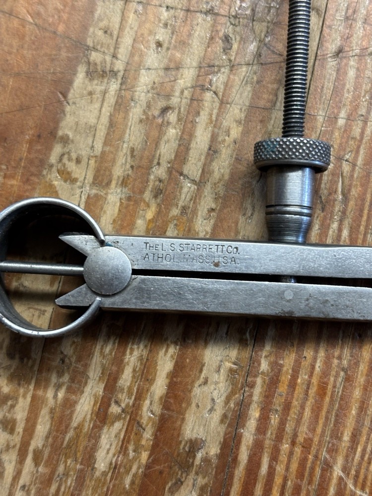 L. S. Starrett Flat Leg Calipers Inside Outside Divider