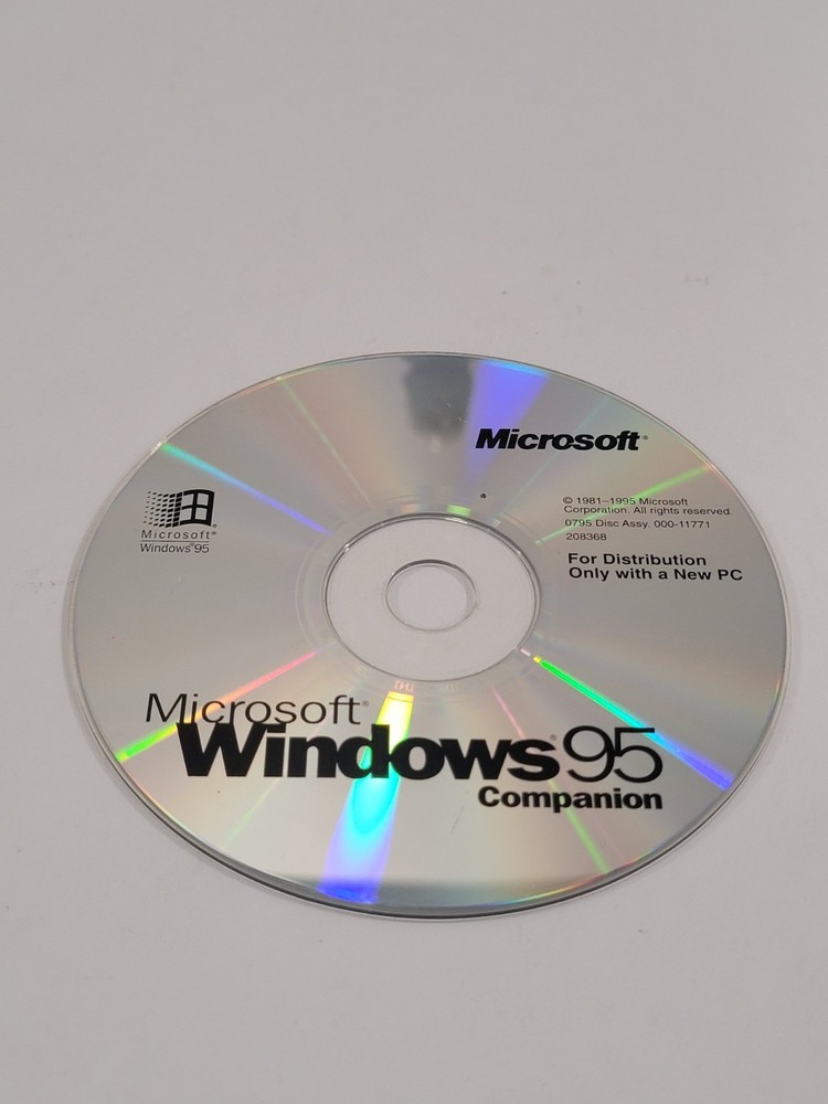 Microsoft Windows 95 Companion CD-ROM Software (1995, Disc Only)