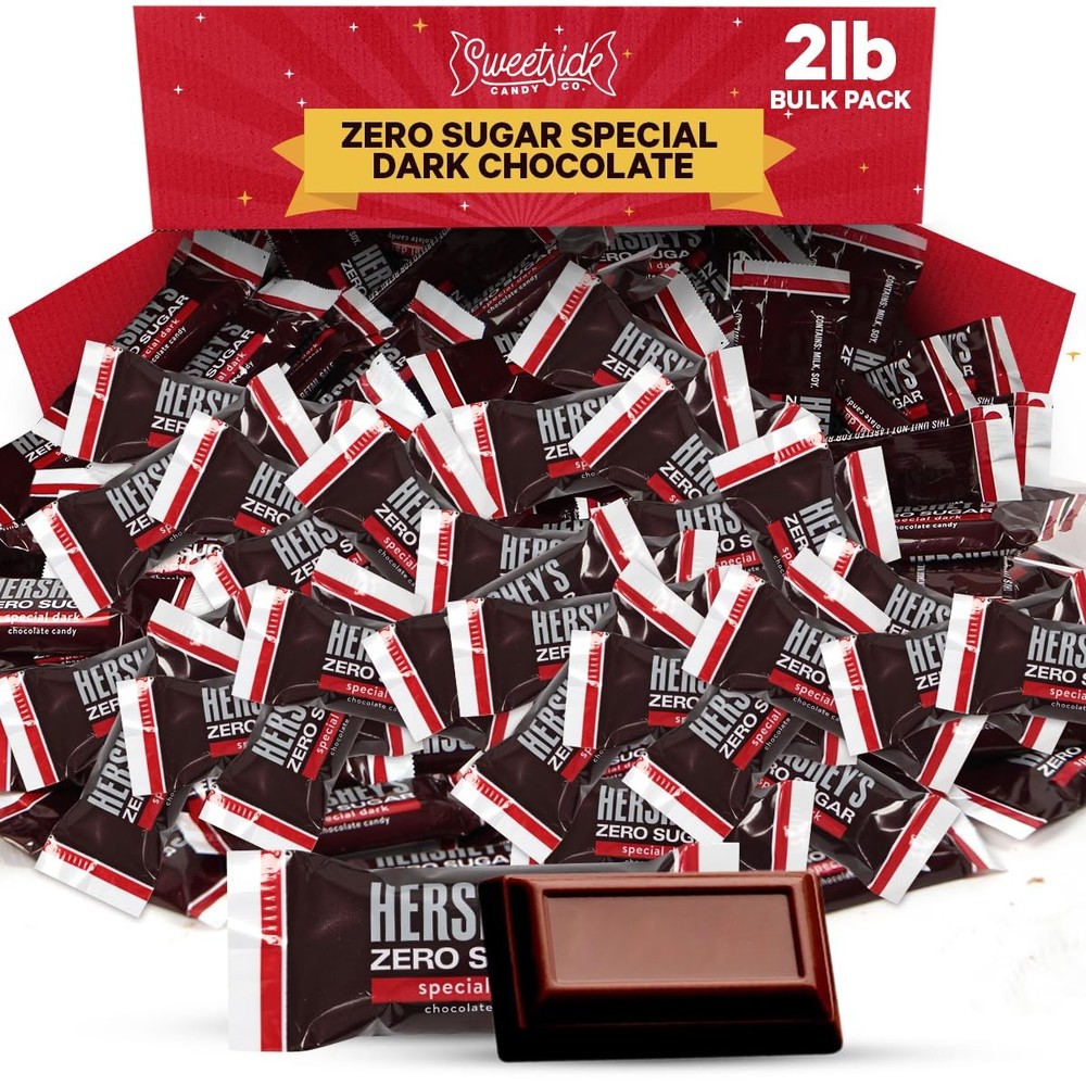 Zero Sugar Special Dark Chocolate Candy Bulk Pack  Individually Wrapped Sugar...