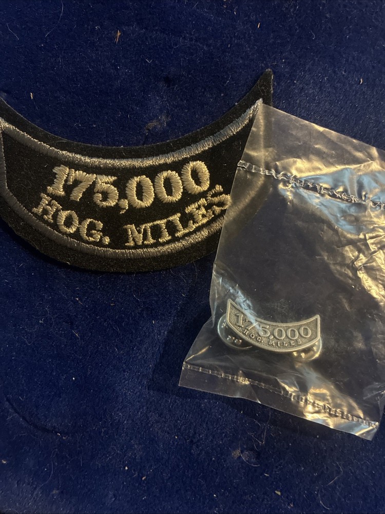 Hog Miles 175,000 Patch + Pin harley davidson motorcycle owners group