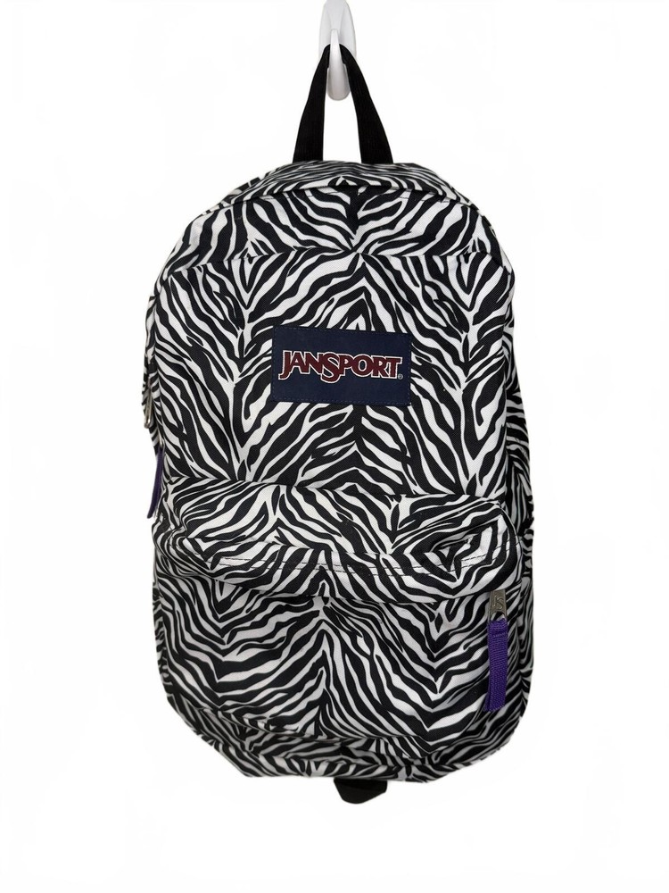 JanSport Zebra Print Backpack Black/White