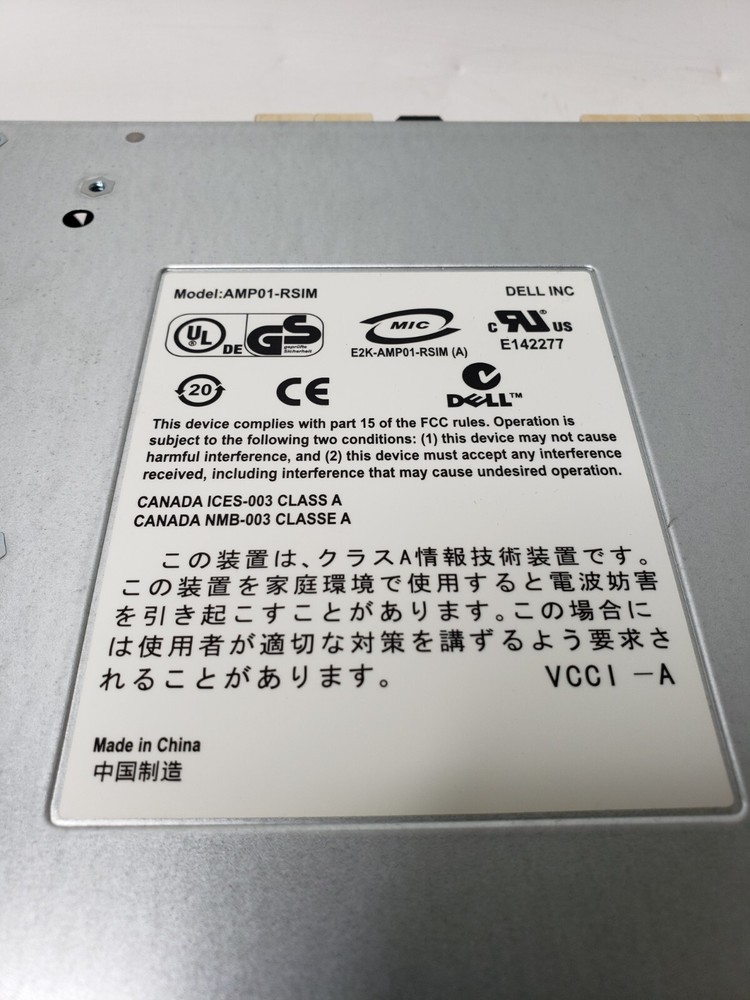 GENUINE DELL POWERVAULT MD3000I SAS/SATA ISCSI CONTROL MODULE AMP01-RSIM