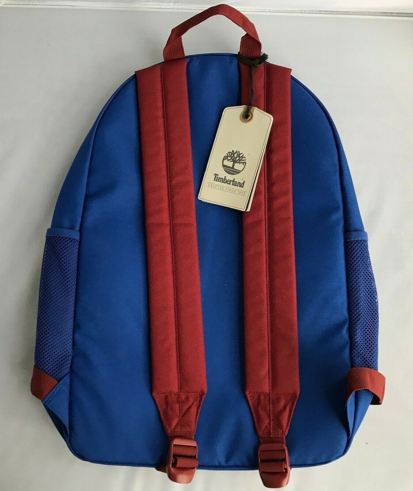 TIMBERLAND Backpack TB0A1CSE -454 Royal / Burgundy Basic Logo Backpack NWT