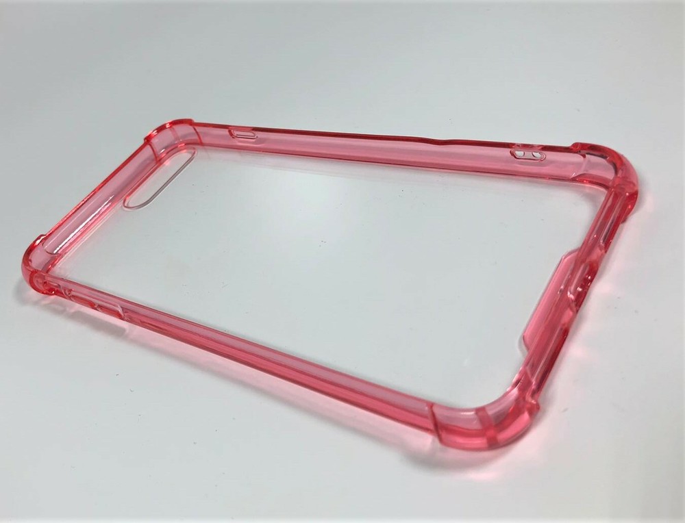 iPhone 7 Plus Clear Case Shockproof Heavy Duty - RED