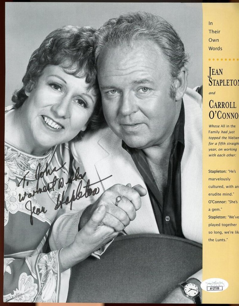 Jean Stapleton Actress Signed Autographed Photo Clipping JSA Authentic