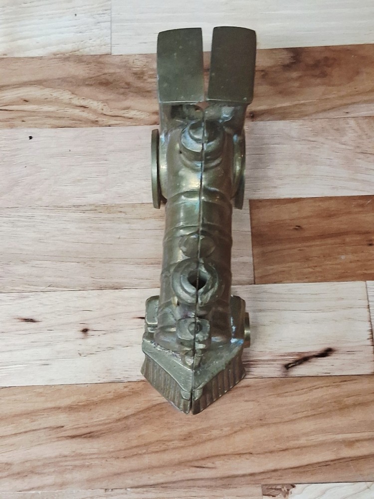 Vinatge Solid Brass Railroad Moving Wheels Train Figurine