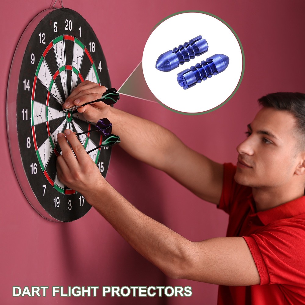 5 Pcs Dart Flight Protectors Fixed 90 Degrees Wing Savers Protects, Blue