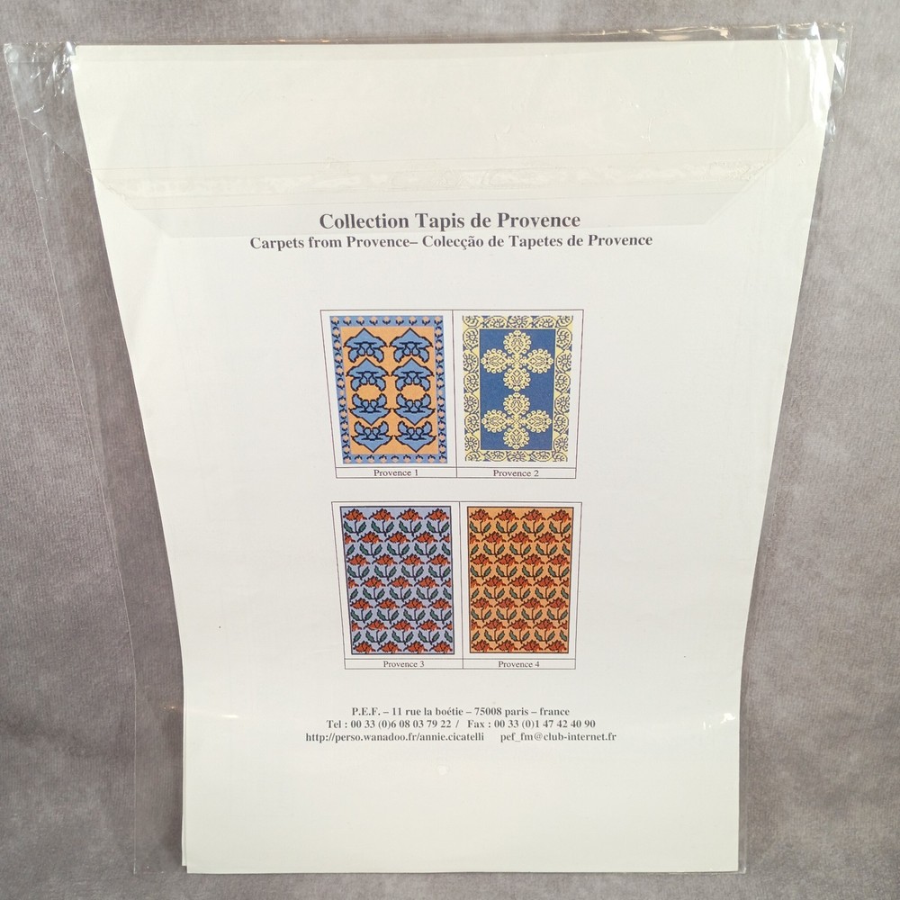 Annie Cicatelli French Needlepoint Or Cross Stitch Pattern Leaflet "Provence 2"