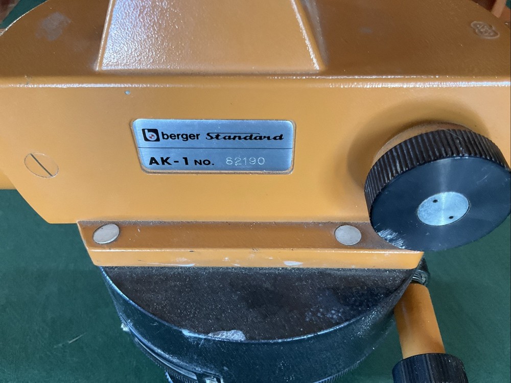 Berger Standard AK-1 Automatic Level Surveying Instrument w/ Case Untested