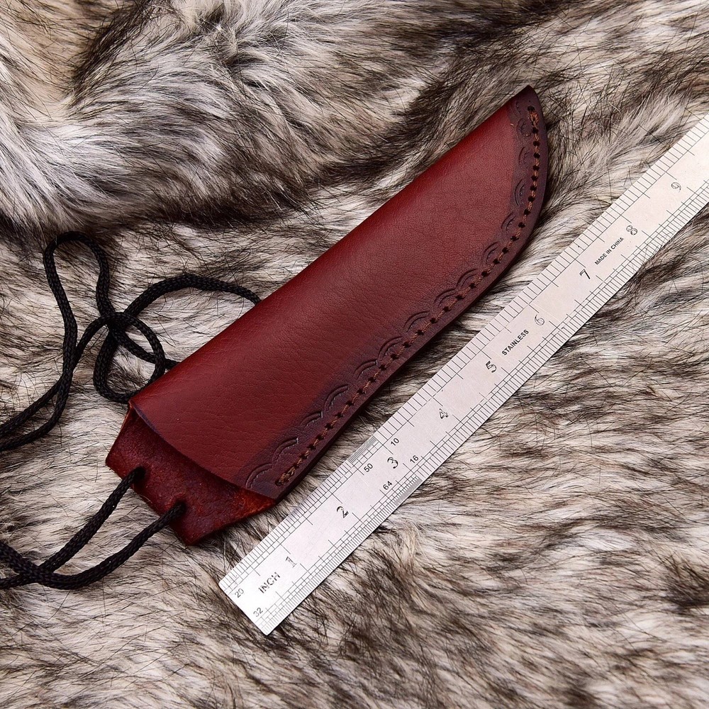 Custom Engraved Pure Leather Belt Loop Sheath for Fixed Blade & Skinner