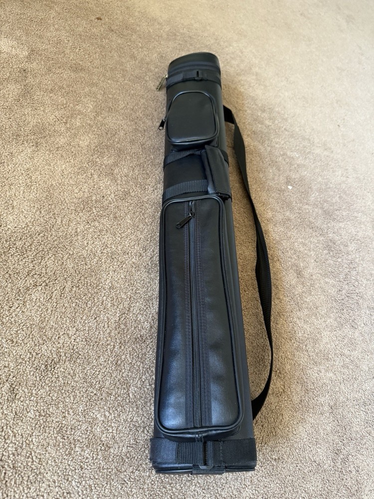Action Billiard Pool Cue Case Black Excellent Condition All Black