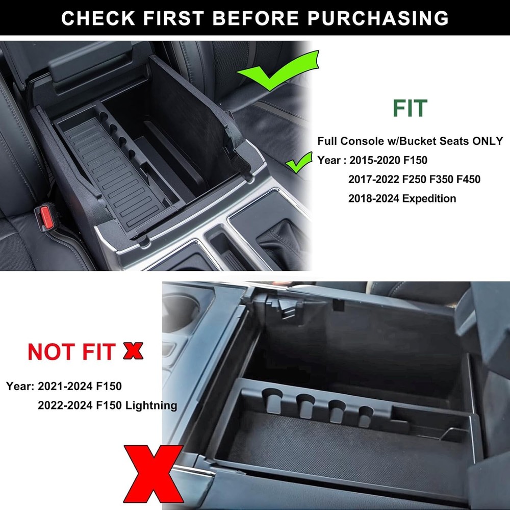 Center Console Organizer Compatible With Ford Expedition 2018-2024 Accessories.