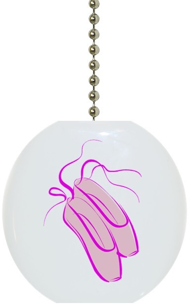 BALLET Slippers Solid CERAMIC Ceiling FAN Pull Light Lamp NEW